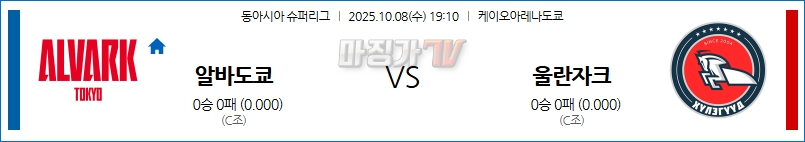 2025-10-08  EASL 앨버크 도쿄 울라자 브롱코스 국내외경기분석 무료중계 스포츠분석 관련 이미지