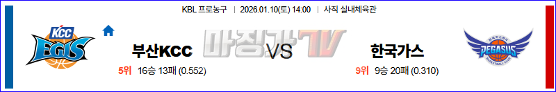 2026-01-10 KBL 부산 KCC 대구 한국가스공사 국내농구/배구분석 무료중계 스포츠분석 관련 이미지