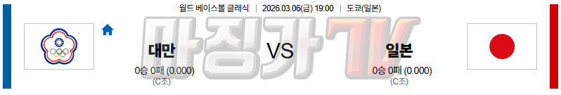 2026-03-06 월드 베이스볼 클래식 대만 일본 국내외경기분석 무료중계 스포츠분석 관련 이미지