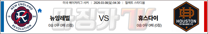 2026-03-08 메이저리그사커 뉴잉글랜드 레볼루션 휴스턴 다이너모 FC 해외축구분석 무료중계 스포츠분석 관련 이미지
