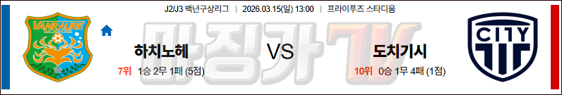 2026-03-15 J리그 2 하치노헤 도치기시티 K리그/J리그분석 무료중계 스포츠분석 관련 이미지