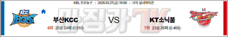 2026-03-27 KBL 부산 KCC 수원 KT 국내농구/배구분석 무료중계 스포츠분석 관련 이미지