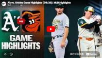 MLB 애슬레틱스 VS 볼티모어 하이라이트 썸네일