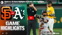 MLB 샌프란시스코 VS 애슬레틱스 하이라이트 썸네일